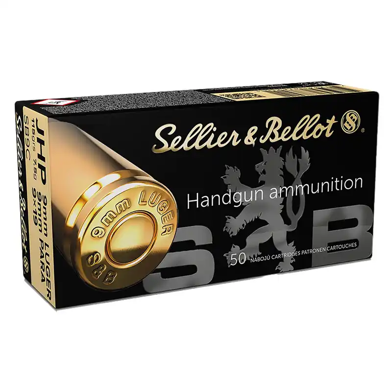 Sellier & Bellot SB9C Handgun 9mmLuger 115gr Jacketed Hollow Point 50 Per Box/20 Case