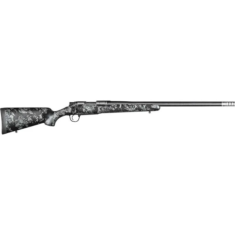 Christensen Arms 8010613900 Ridgeline FFT Full Size 7mm-08 Rem 4+1, 20" Stainless Steel Threaded Barrel, Stainless Aluminum Receiver, Black w/Gray Accents Fixed Sporter w/Flash Forged Technology Stock