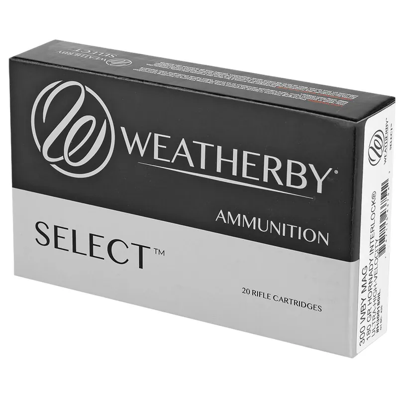 Weatherby H300180IL Select 300WthbyMag 180gr Hornady Interlock 20 Per Box/10 Case