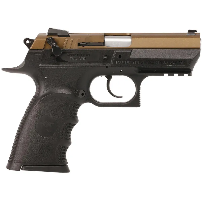 Magnum Research BE99153RSLBB Baby Eagle III 9mm 15+1 3.85" Burnt Bronze Carbon Steel Slide Black Textured