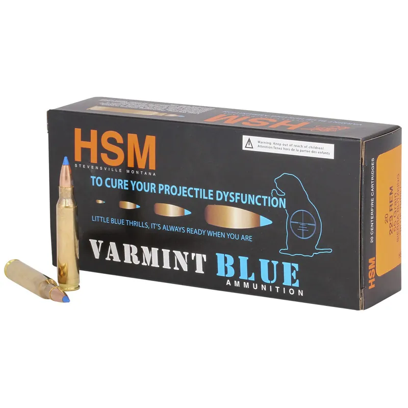 HSM 22354N Varmint 223 Rem 54gr Sierra BlitzKing 20 Per Box/ 25 Case
