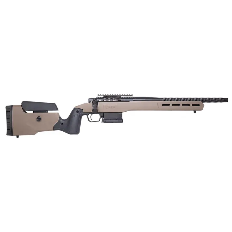 Cnc Firearms CNCFX722CM Faxon FX7 22 Creedmoor 5+1 16" Black Spiral Fluted Threaded Barrel, Black Receiver w/Picatinny Rail, MDT Flat Dark Earth Polymer Stock