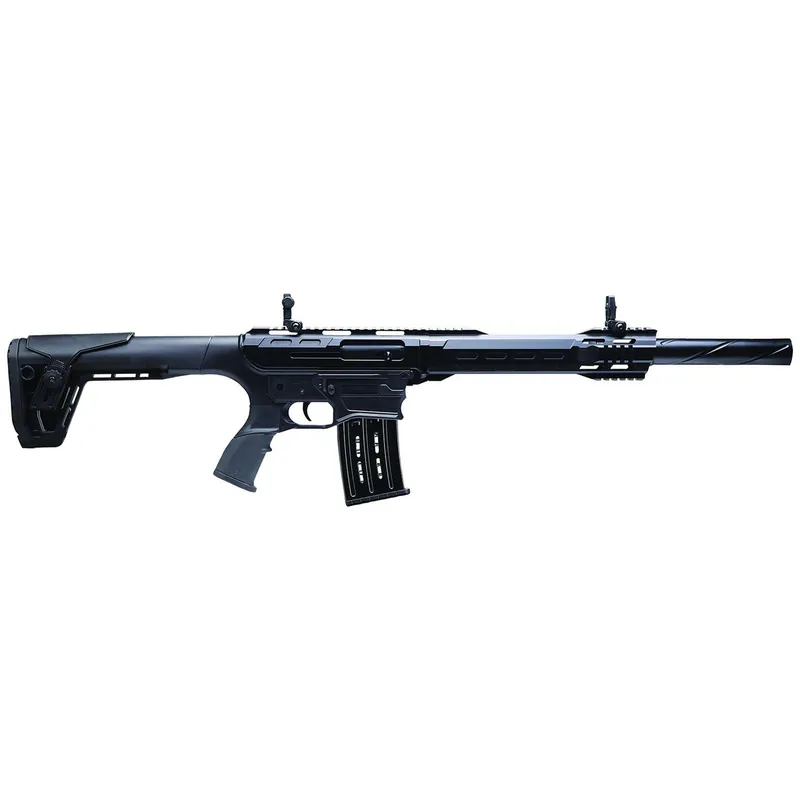 Charles Daly 930411 AR-12A 12 Gauge Semi-Auto 3" 5+1 18.50" Black Steel Barrel, Black Picatinny Rail Aluminum Receiver, Black Adj w/Pistol Grip Synthetic Stock