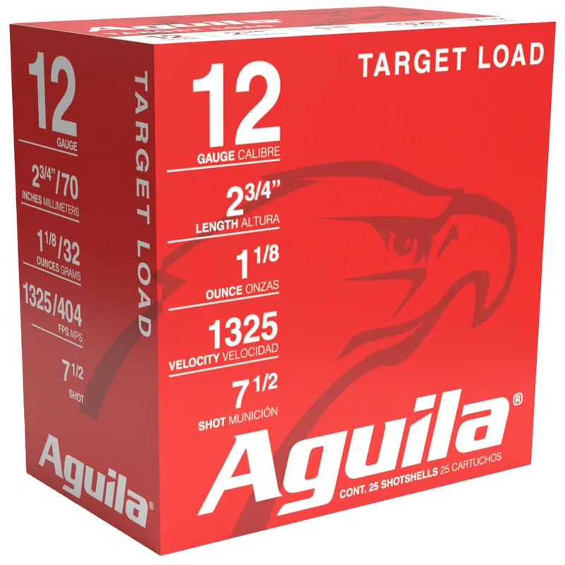 Aguila 1CHB1246 Sporting Clays 12Gauge 2.75" 1 1/8oz 7.5Shot 25 Per Box/10 Case