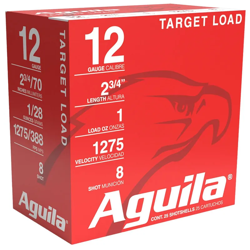 Aguila 1CHB1328 Target Load Competition 12Gauge 2.75" 1oz 8Shot 25 Per Box/10 Case