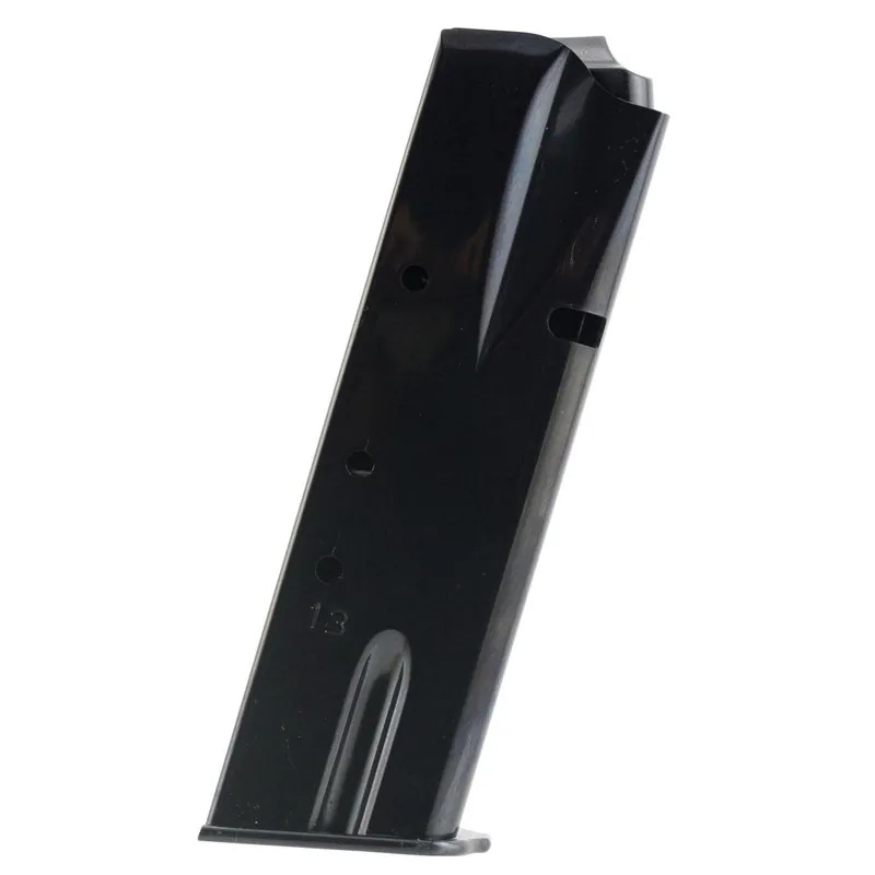 Mec-Gar MGBRHP13B Standard 13rd 9mm Luger Fits Browning Hi-Power/Springfield SA-35, Blued Carbon Steel