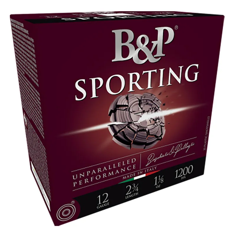 B&P 12B1SCL8 Sporting Clay 12Gauge 2.75" 1oz 8Shot 25 Per Box/10 Case
