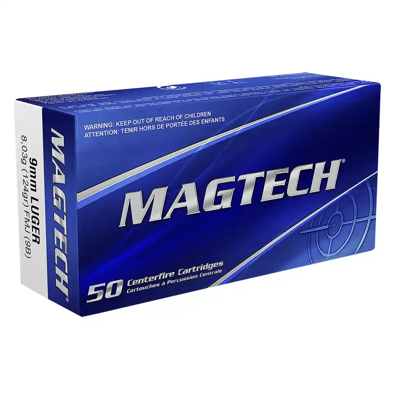 Magtech 9B Range/Training 9mmLuger 124gr Full Metal Jacket 50 Per Box/20 Case