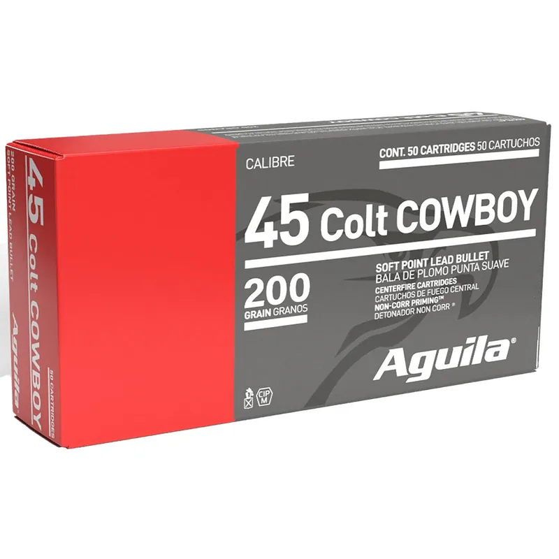 Aguila 1E454319 Cowboy Action 45Colt 200gr Soft Point 50 Per Box/10 Case