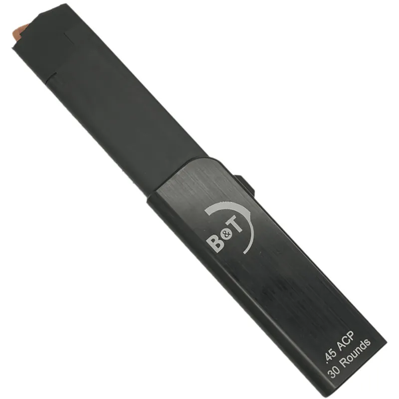 B&T Firearms BT-220599 30rd 45 ACP Fits APC-G/SPC-G Black Polymer