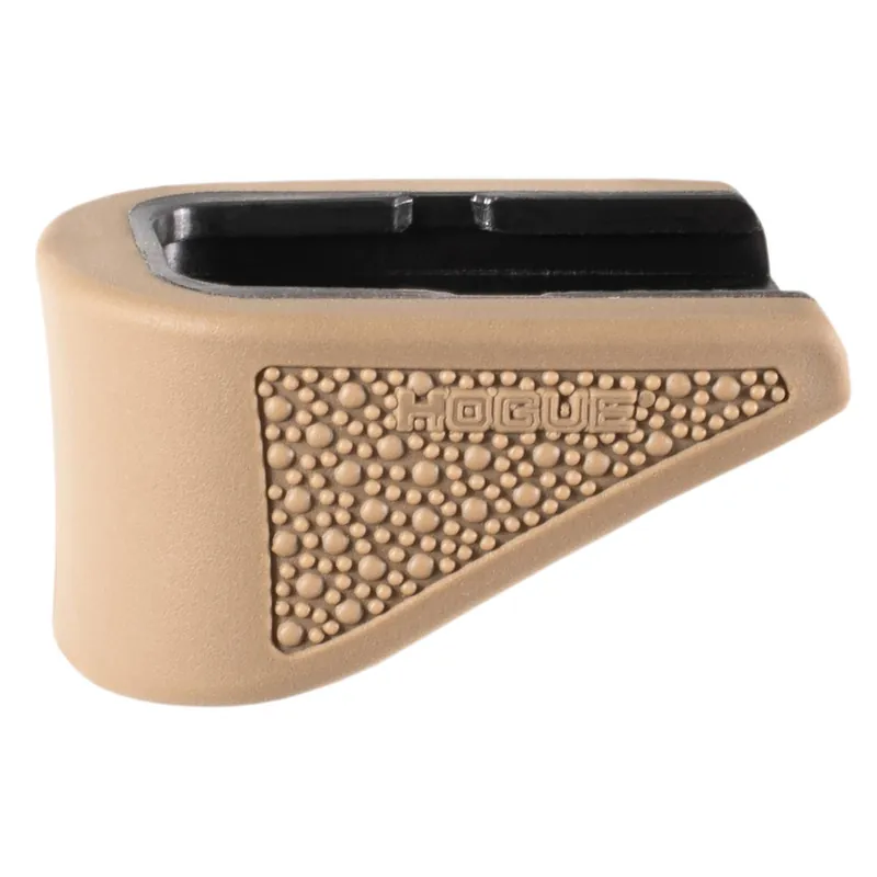 Hogue 18223 Extension Base Pad Fits Glock 42 Compatible w/ 6rd Magazine FDE Overmolded Rubber