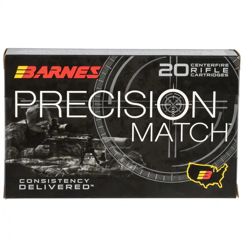 Barnes Bullets 30728 Precision Match 338Lapua Mag 300gr Open Tip Match Boat Tail 20 Per Box/10 Case