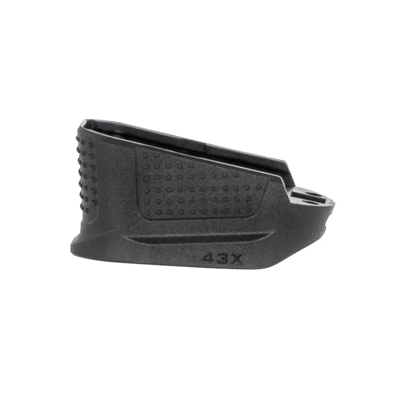 Strike Industries EMPG43XBK Enhanced Magazine Plate made of Polymer with Black Finish & Extra Gripping Surface for Glock 43X Magazines (Adds 2rds)