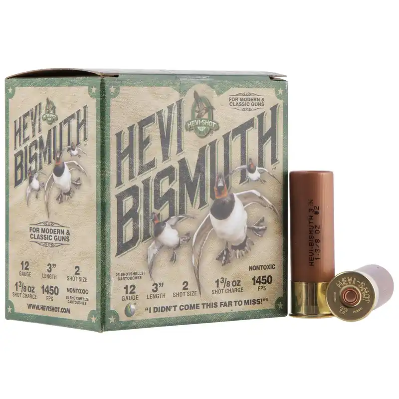 HEVI-Shot HS14002 HEVI-Bismuth 12Gauge 3" 1 3/8oz Bismuth 2Shot 25 Per Box/10 Case