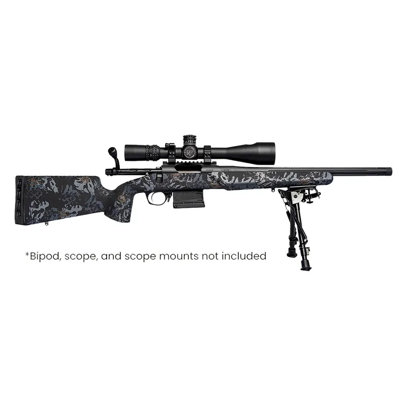 Horizon Firearms RF018S221814T17 Vandal Dark 2 22 Creedmoor 18" Black Fluted Threaded Barrel, Picatinny Rail Receiver, Arca Rail Forend, Textured Iota Carbon Fiber Stock
