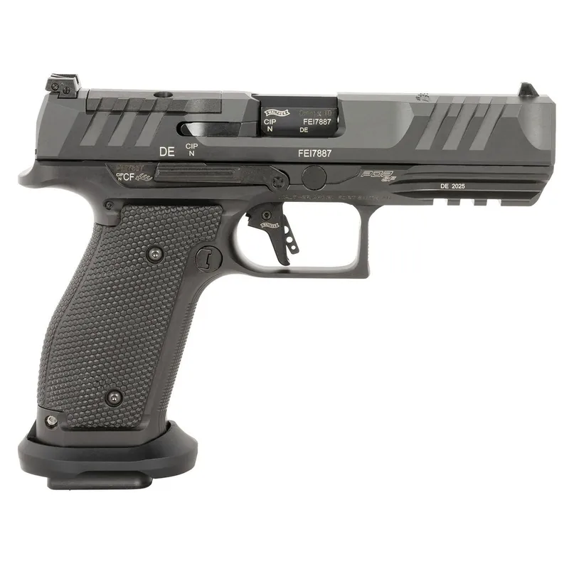Walther Arms 2897008 PDP Pro Full Size Frame 9mm Luger 20+1 4.50" Black Steel Barrel, Black Optic Ready/Serrated Steel Slide, Black Steel Frame w/Picatinny Rail, Textured Polymer Grip