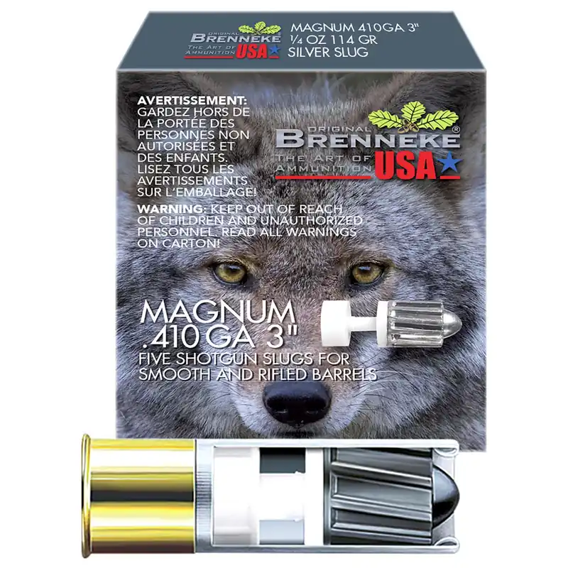 Brenneke SL4103M Magnum 410Gauge 3" 1/4oz Slug Shot 5 Per Box/90 Case