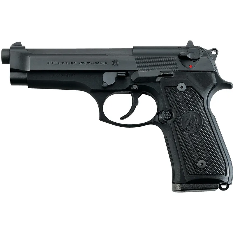 Beretta USA J92F300CA 92FS *CA Compliant Full Size Frame 9mm Luger 10+1 4.90" Black Steel Barrel, Black Bruniton Serrated Steel Slide, Black Bruniton Aluminum Frame w/Beavertail, Ambidextrous, US Made