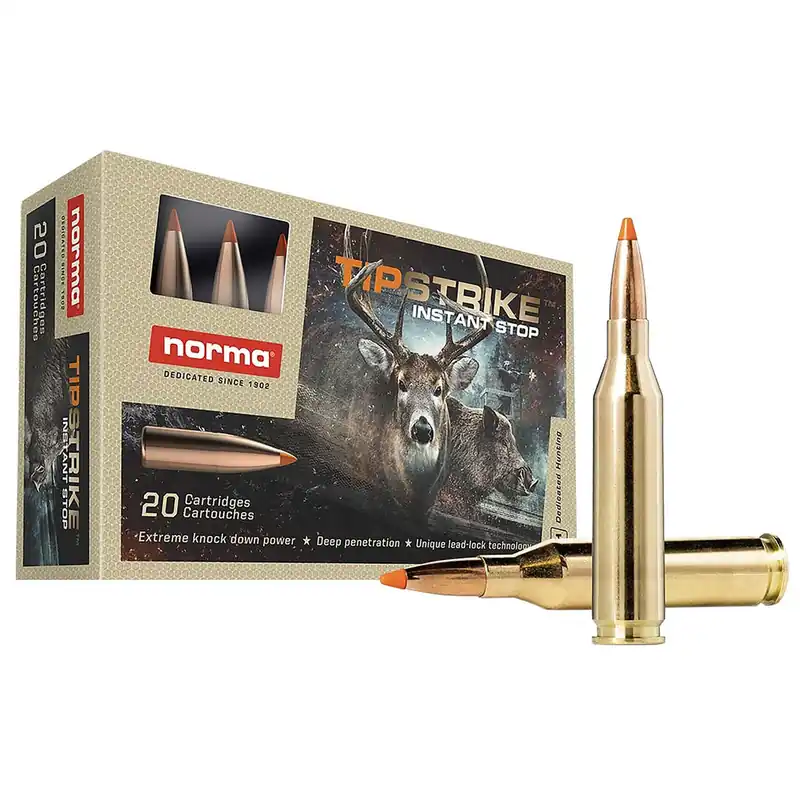 Norma Ammunition 20160052 Dedicated Hunting Tipstrike 243Win 76gr Polymer Tip 20 Per Box/10 Case