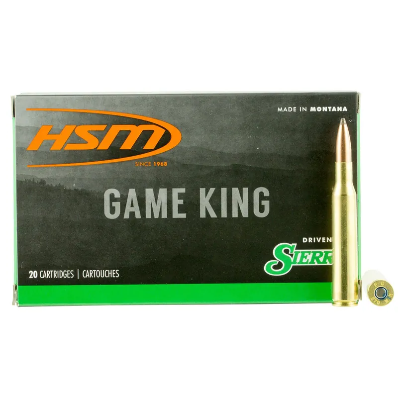 HSM 27012N Game King 270 Win 130 gr Sierra GameKing Spitzer Boat Tail 20 Per Box/ 20 Case