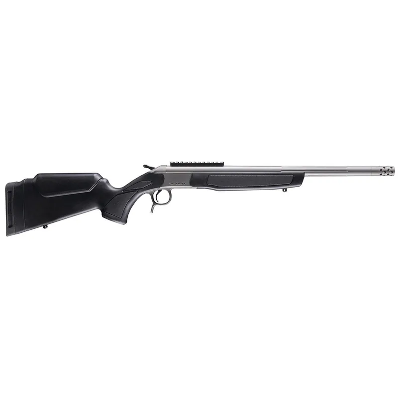 CVA CR4439S Scout Takedown 35 Whelen 1rd 22" Stainless Fluted Threaded Barrel, Stainless Steel Receiver w/Picatinny Rail, Adj Comb & LOP Black Synthetic Stock