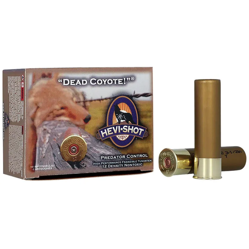 HEVI-Shot HS43035 Dead Coyote 12Gauge 3.50" 1 5/8oz TungstenT Shot 10 Per Box/10 Case
