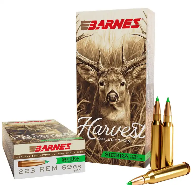 Barnes Bullets 32397 Harvest 223Rem 69gr Sierra Tipped GameKing 20 Per Box/10 Case