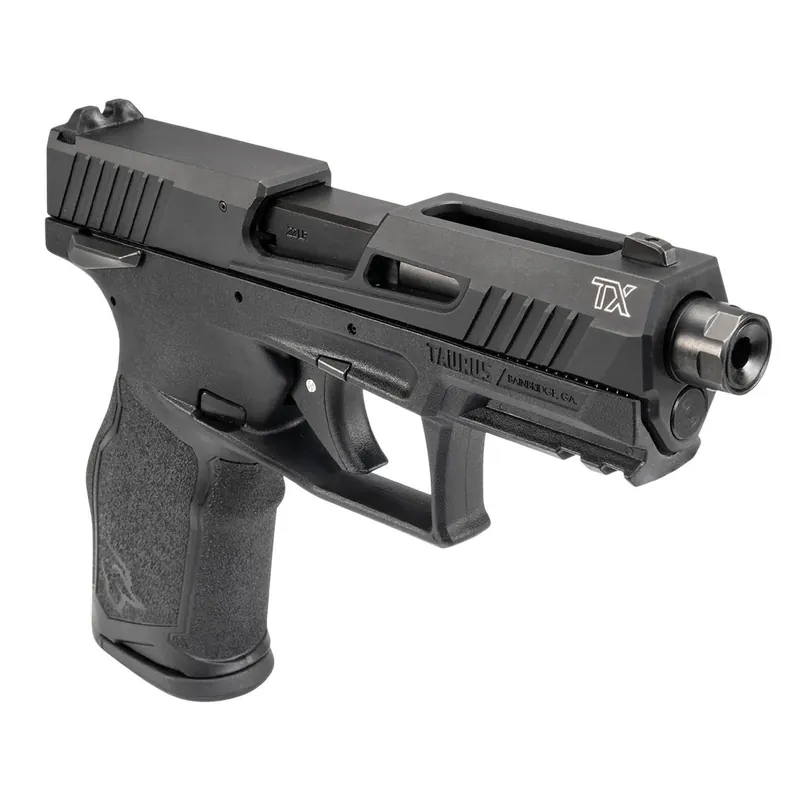 Taurus 1-2TX22341-5X10 TX22 Full Size Frame 22 LR 10+1 4.10" Black Non-Threaded Barrel, Black Serrated Slide, Black Polymer Frame w/Picatinny Rail, Ergonomic Grip, 5 Mags