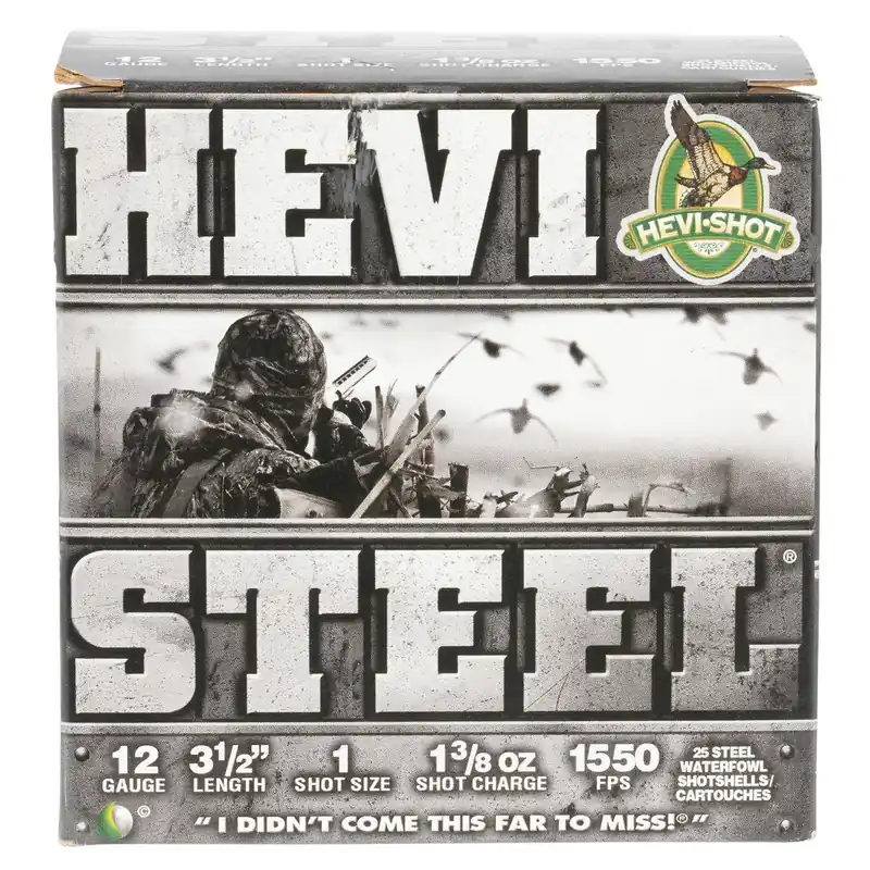 HEVI-Shot HS65001 HEVI-Steel 12Gauge 3.50" 1 3/8oz 1Shot 25 Per Box/10 Case