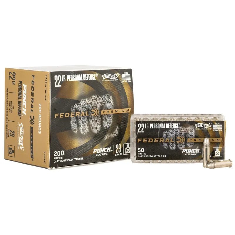 Walther Arms PD22L1 Punch 22LR Flat Nose 200 Per Box/10 Case