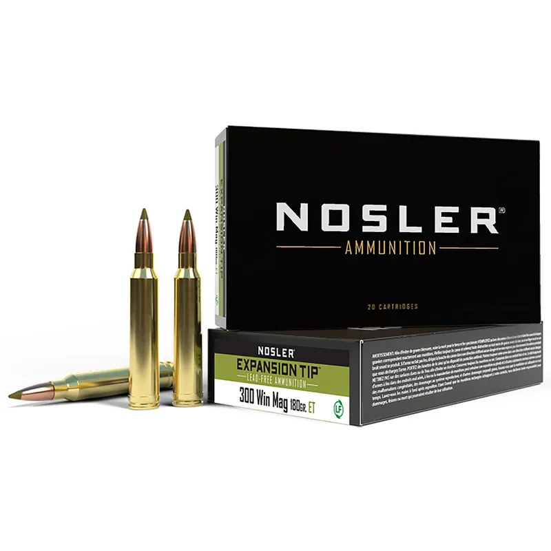 Nosler 40038 E-Tip 300WinMag 180gr E Tip Lead Free 20 Per Box/10 Case