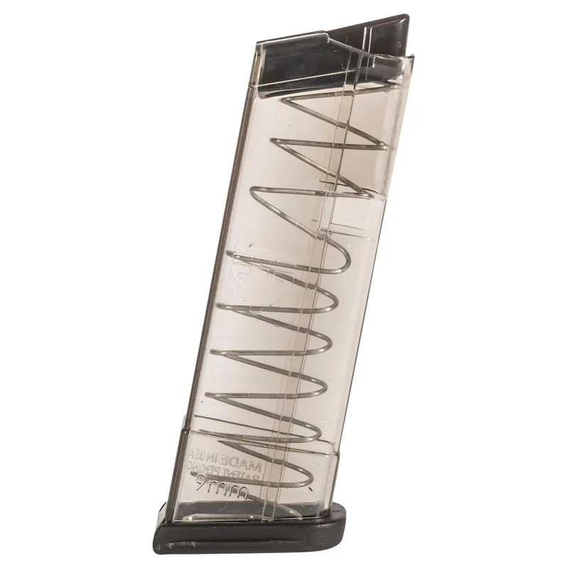 ETS Group SMKGLK439 Pistol Mags 9rd Extended 9mm Luger Compatible w/ Glock 43 Smoke Polymer