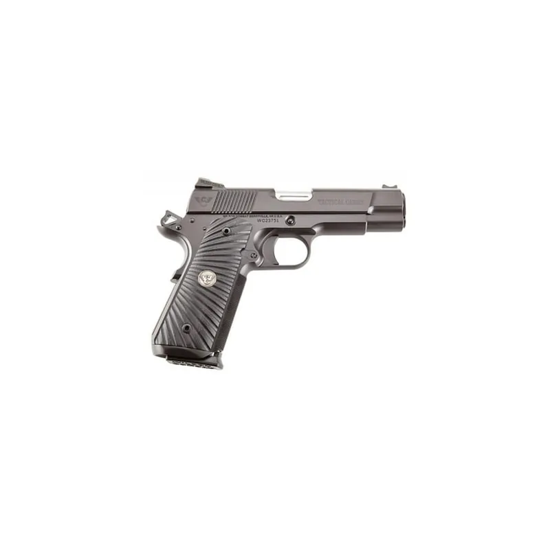 Wilson Combat TCCOM9 1911 Commander Tactical Carry 9mm Luger 5" 8+1 OD Green Carbon Steel Frame Black Carbon Steel Slide with Black G10 Starburst Grip