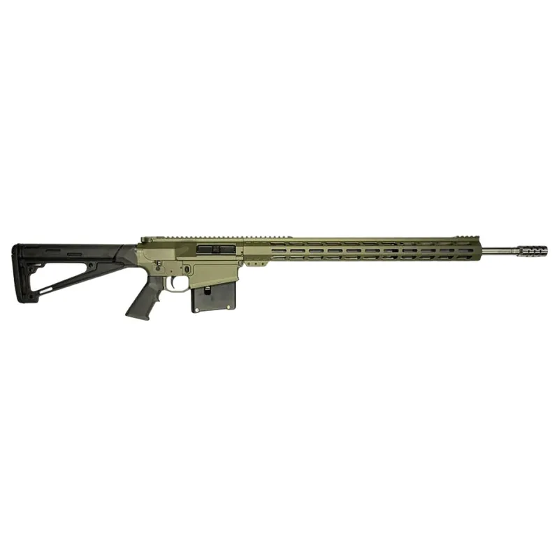 Great Lakes Firearms AR-10 30-06 Springfield 5+1 24" Stainless Threaded Barrel, OD Green Cerakote Aluminum Receiver w/Picatinny Rail, Hogue Fixed Black Polymer Stock, Mil-Spec Grip