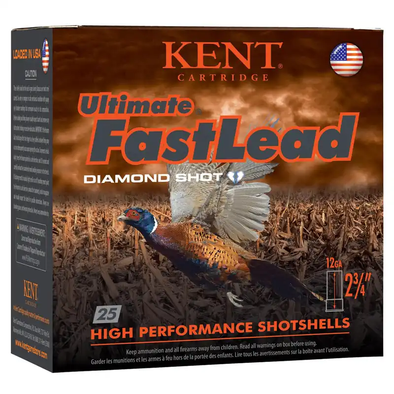 Kent Cartridge K122UFL364 Ultimate Fast Lead 12Gauge 2.75" 1 1/4oz 4Shot 25 Per Box/10 Case