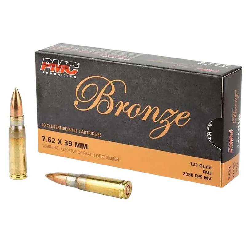 PMC 762A Bronze 7.62x39mm 123gr Full Metal Jacket 20 Per Box/25 Case