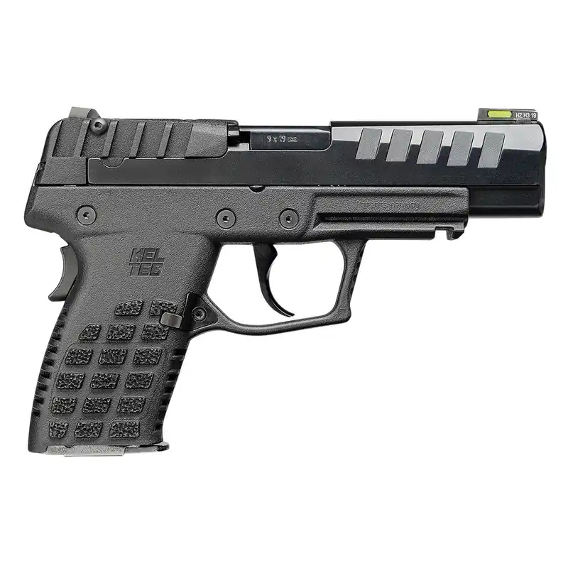 Kel-Tec P15BLKCA P15 *CA Compliant Compact Frame 9mm Luger 10+1 4" Black Steel Barrel, Black Nitride Serrated Steel Slide, Black Polymer Frame w/Picatinny Rail, Black Stippled Grip, Ambidextrous