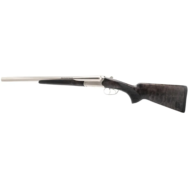 Heritage Mfg BL1218NI Badlander 12 Gauge Break Open 2rd 18.50" Nickel Side By Side Barrel & Receiver, Fixed Turkish Walnut Wood Stock