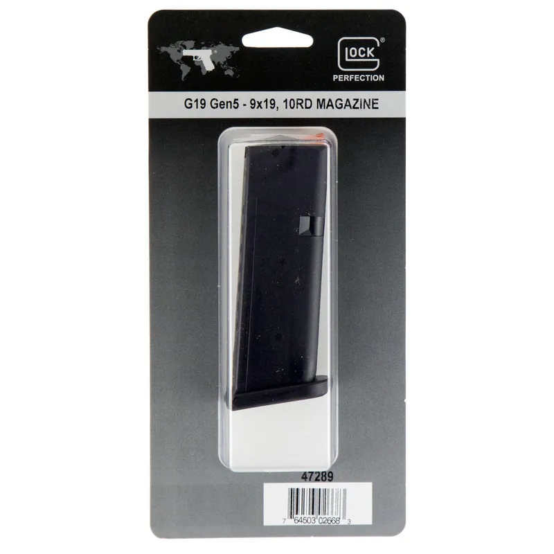 Glock 47289 G19 Gen5 10rd 9mm Luger Black Polymer