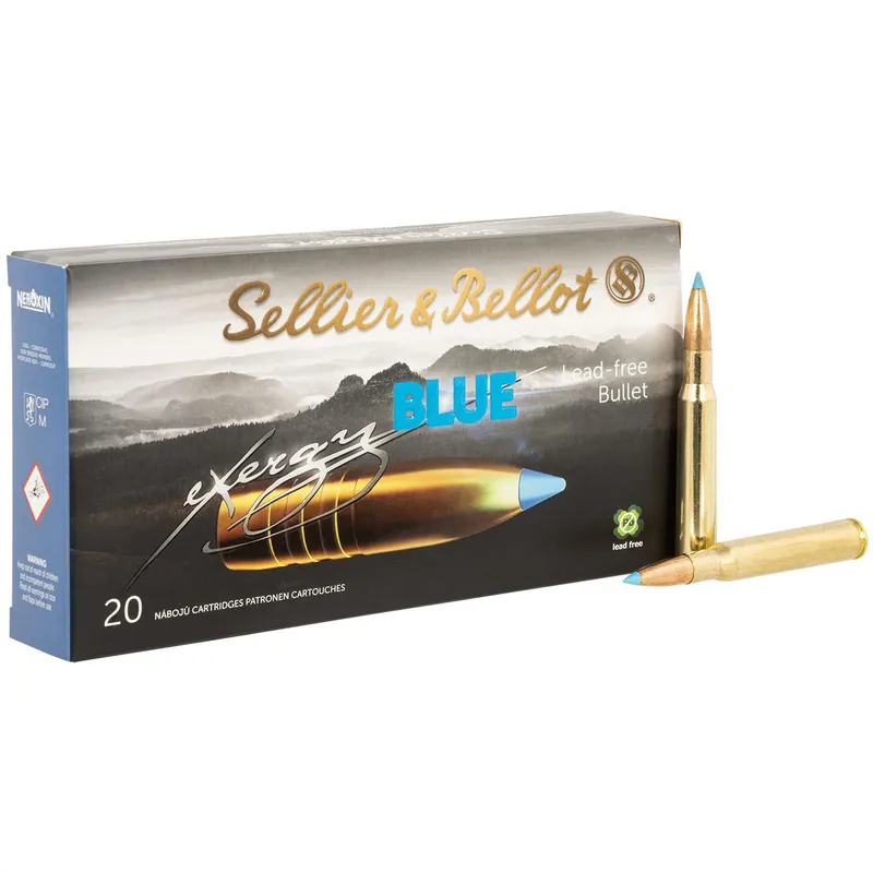 Sellier & Bellot SB3006XB eXergy 30 06Springfield 180gr TAC EX Blue 20 Per Box/12 Case