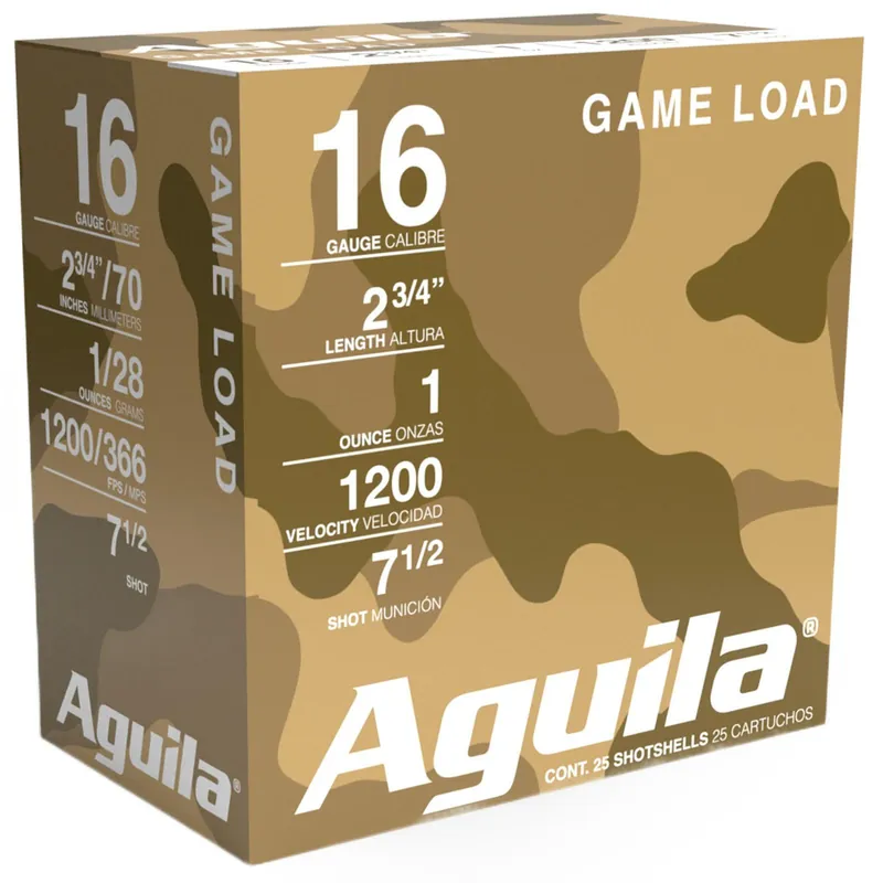Aguila 1CHB1617 Game Load 16Gauge 2.75" 1oz 7.5Shot 25 Per Box/10 Case