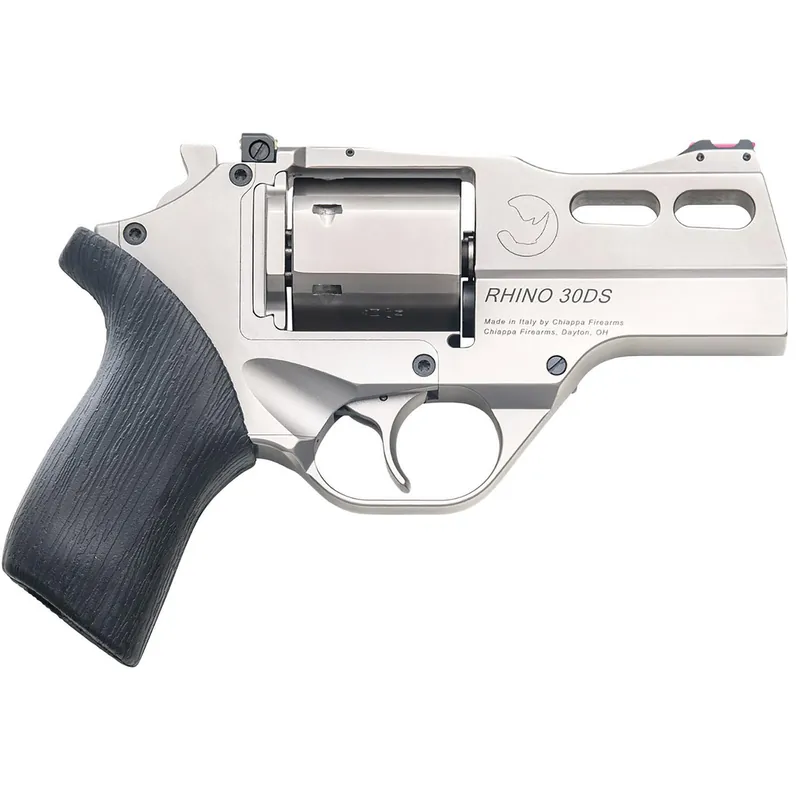 Chiappa Firearms CF340341 Rhino 30DS *CA Compliant Small 10mm Auto 6 Shot 3" Black Anodized Picatinny Rail/Vent Rib Barrel, Black Cylinder Black Anodized Aluminum Frame w/Picatinny Rail, Walnut Grip