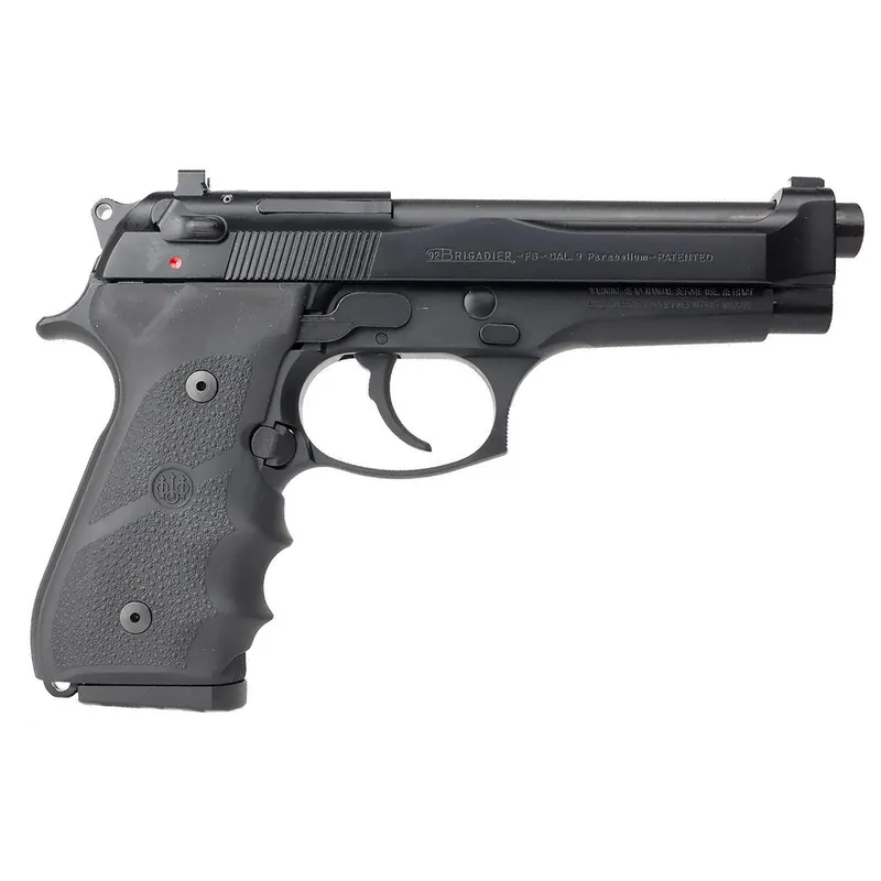 Beretta USA J92F700 92FS Brigadier 9mm Luger 10+1 4.90" Steel Barrel, Black Stainless Steel Serrated Slide, Black Aluminum Frame, Black Stippled Rubber Grip