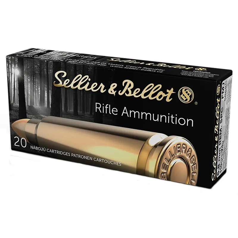 Sellier & Bellot SB68C Rifle 6.8mmRemSPC 110gr Full Metal Jacket 20 Per Box/50 Case