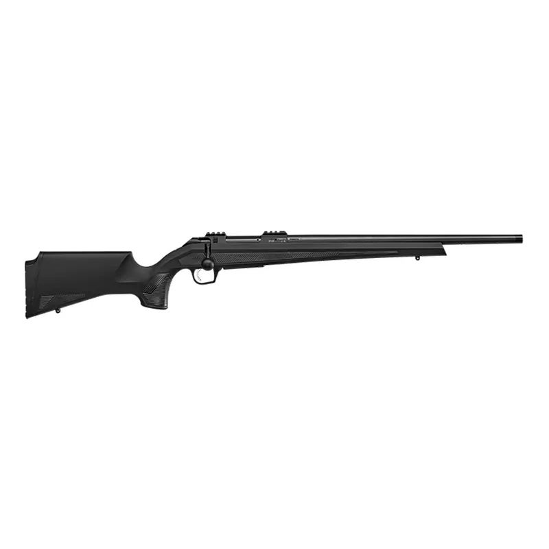 CZ-USA 07416 600+ Alpha 6.5 Creedmoor 5+1 22" Black Nitride Threaded Barrel, Black Nitride Aluminum Receiver w/Weaver Rail, Black Soft Touch Fixed Polymer Stock