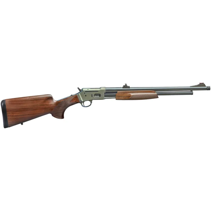 Davide Pedersoli 010S934044 Jackal 44 44 Mag 6+1 19" Silver Cerakote Threaded Barrel & Receiver w/Picatinny Rail, Walnut Fixed Stock