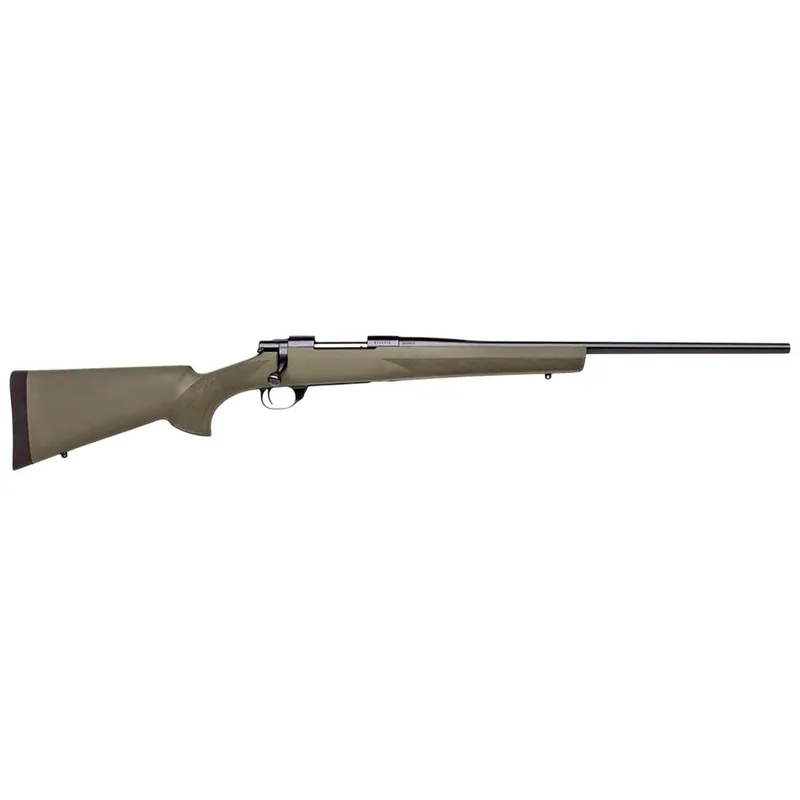 Howa HGR72133 1500 Hogue 243 Win 5+1 22" Black Heavy Barrel, Black Stainless Steel Drilled & Tapped Receiver, Green Hogue OverMolded Synthetic Stock, Right Hand