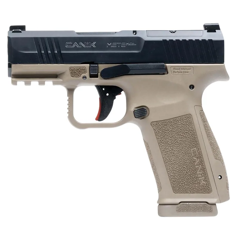 Canik HG7884CABD-N Mete MC9L *CA Compliant 9mm Luger 10+1 3.18" Black Steel Barrel, Black Nitride Steel Serrated Slide, Flat Dark Earth Polymer Frame w/Picatinny Rail, Interchangeable Backstrap Grip