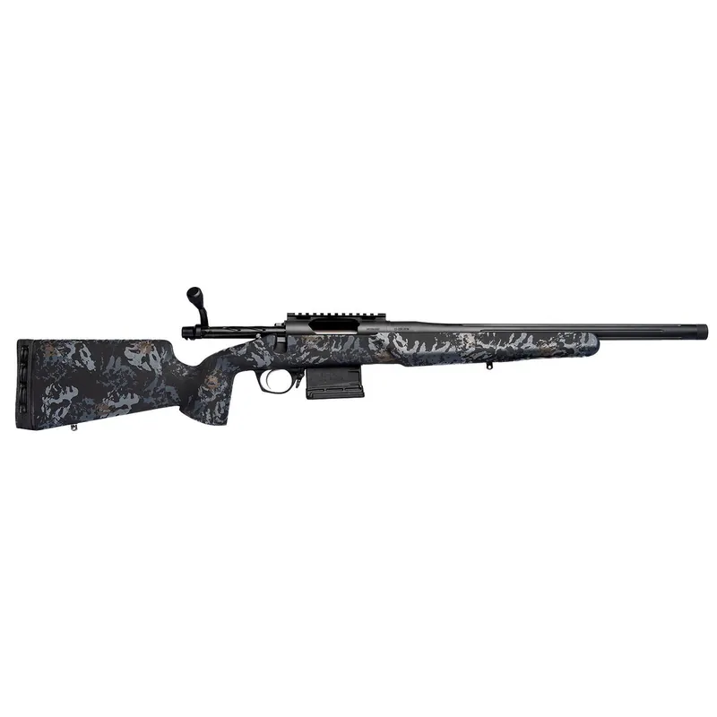 Horizon Firearms RF015P221814T21 Villain 22 Creedmoor 18" Black Fluted Threaded Barrel, Black Picatinny Rail Steel Receiver, Iota EKO Carbon Fiber Stock
