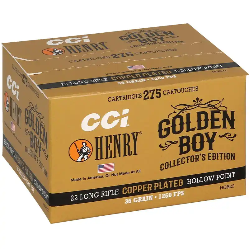 CCI HGB22 22LR 36gr Copper Plated Hollow Point 275 Per Box/10 Case